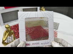 Đồng Stainless Woven Wire Mesh Laminated Glass Anti Acid 0.6mm