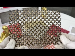 Antique Plated Brass trang trí Wire Mesh Grilles Quad Hole 1m chiều rộng