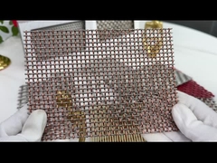 Phân ngăn Vàng vải thép không gỉ Mái lưới sợi 4 × 8m Cho đồ nội thất