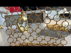 SHUOLONG PVD kim loại vòng lưới rèm ISO9000 cho tường phân vùng