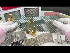 OEM Stainless Steel Metal Coil Drapery Woven Wire Mesh Tấm rèm tắm