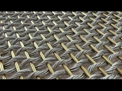 Chất liệu chống mòn Stainless Steel Mesh Screen Flexible Plain Woven For Room Divider