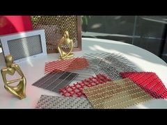 Phân ngăn trang trí tấm lưới sợi dệt AISI 316L Màu tự nhiên