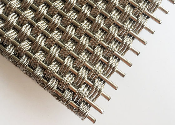 Lưới thép kiến ​​trúc 5,5mm trang trí Kim loại linh hoạt dệt cho các lớp phủ cột