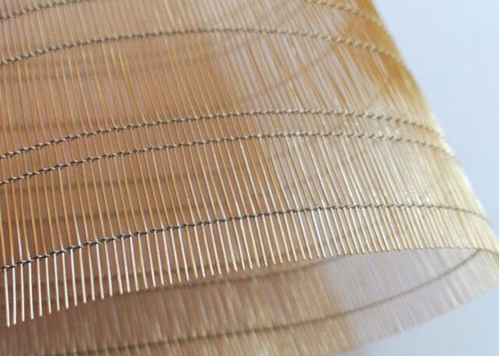 Màu đồng tái chế 70% lưới thủy tinh nhiều lớp Đồng dệt nghệ thuật