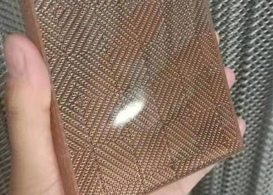 Nghệ thuật bằng đồng thau dệt kim loại lưới nhiều lớp thủy tinh 0,5mm