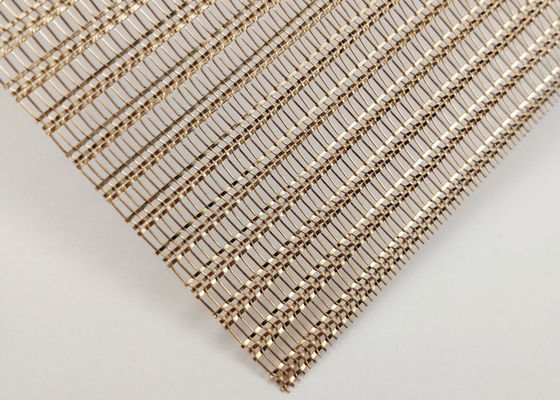 Dây lưới nhiều lớp thủy tinh 0,6mm Trang trí đồng sáng bóng Đồng ba phẳng