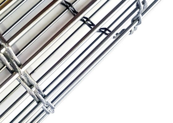 Ss 316 Cáp linh hoạt Mặt tiền lưới kim loại kiến ​​trúc sử dụng 67% độ mở