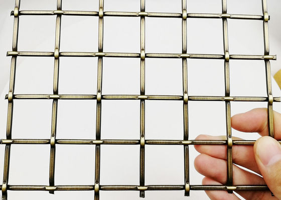 Tủ đồ nội thất đồng thau cổ kính Lưới thép không gỉ kiến ​​trúc 5.5mm