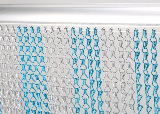 2.0mm Blue Anodized Aluminium Chain Door Fly Screen Móc đôi