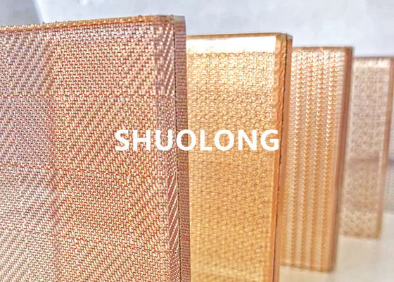 Đồng kính nhiều lớp dây lưới đồng vải kim loại dệt linh hoạt để trang trí