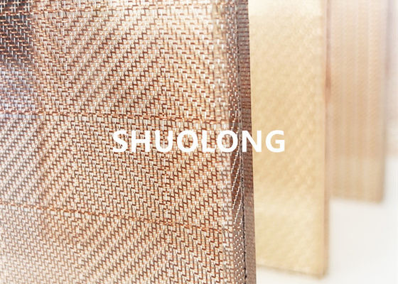 Đồng kính nhiều lớp dây lưới đồng vải kim loại dệt linh hoạt để trang trí