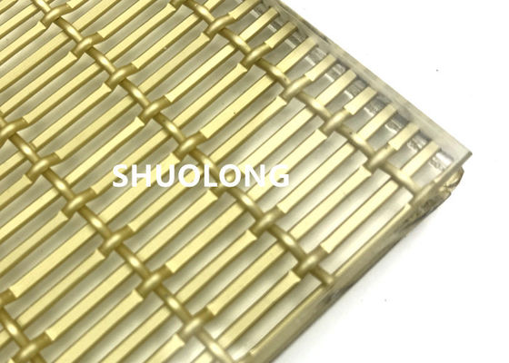 Lưới nhôm kính nhiều lớp bị oxy hóa Màu vàng cho kính Sandwich