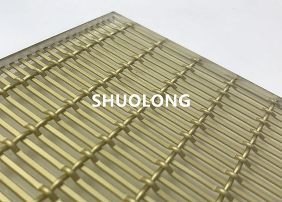 Lưới nhôm kính nhiều lớp bị oxy hóa Màu vàng cho kính Sandwich