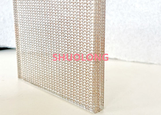 Vải lưới trang trí bằng kính nhiều lớp bằng đồng tốt cho kiến ​​​​trúc và thiết kế