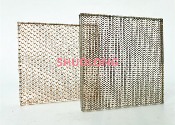 Vải lưới trang trí bằng kính nhiều lớp bằng đồng tốt cho kiến ​​​​trúc và thiết kế