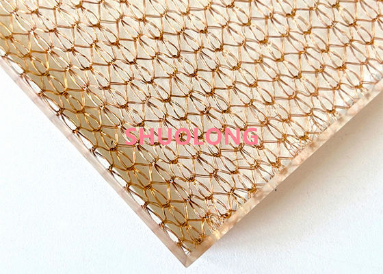Đồng kính nhiều lớp dây lưới đồng dệt vải kim loại cho thiết kế nội thất