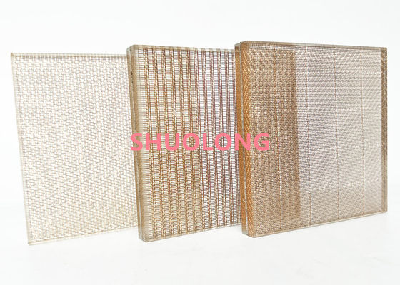 Lưới dây đồng trang trí màu đồng cho kính nhiều lớp nghệ thuật