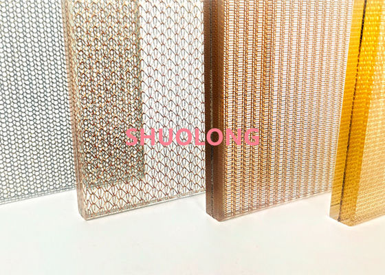 Lưới dây đồng trang trí màu đồng cho kính nhiều lớp nghệ thuật