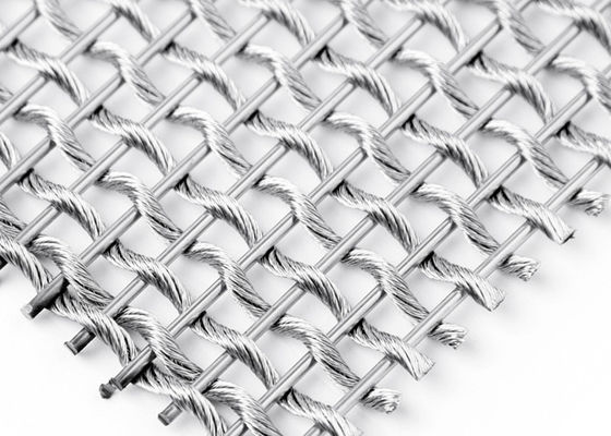 Vải lưới kim loại linh hoạt kiến ​​​​trúc dệt trơn SS304 cho vỏ cột