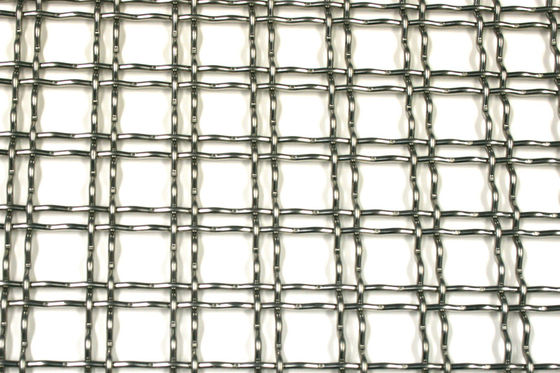 Thép hình chữ nhật Anticorrosion Woven Wire Mesh Panel Đánh bóng xử lý bề mặt