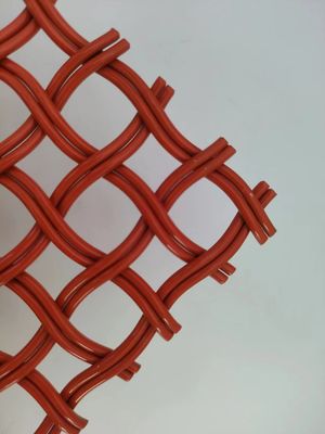 Màu cam 5mm Kiến trúc Stainless Steel Wire Mesh Width 0.6m-2.4m