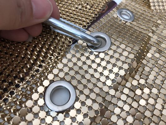 Màn hình kim loại lưới dây chuyền Silver Sequins SGS Vật liệu vải đơn giản