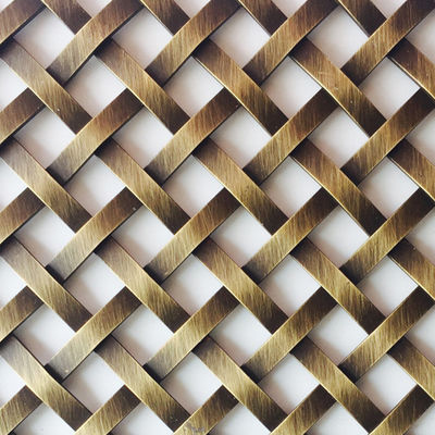Thép không gỉ Anodized Woven Wire Mesh cho các tấm kiến trúc cho tủ