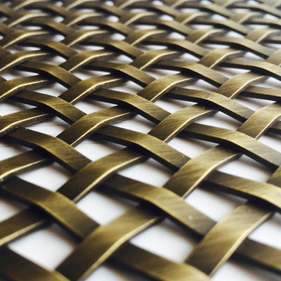 Thép không gỉ Anodized Woven Wire Mesh cho các tấm kiến trúc cho tủ