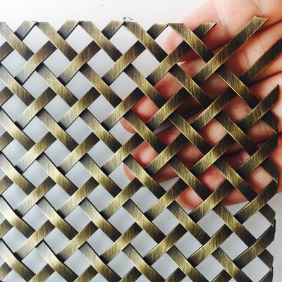 Thép không gỉ Anodized Woven Wire Mesh cho các tấm kiến trúc cho tủ