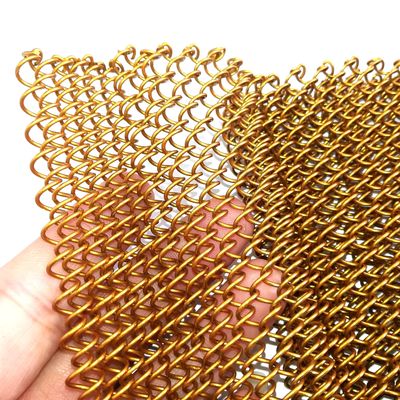 9mm Wire Pitch Metal Coil Drapery cho yêu cầu chiều rộng tùy chỉnh