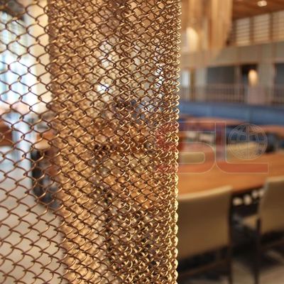 9mm Wire Pitch Metal Coil Drapery cho yêu cầu chiều rộng tùy chỉnh