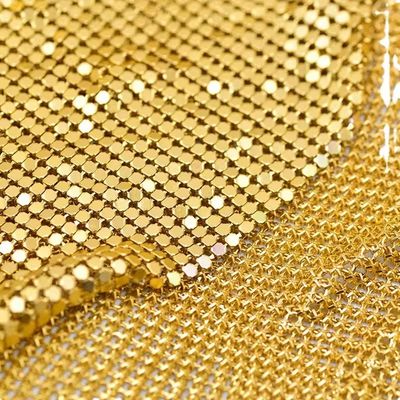 rèm quần áo vải bóng kim loại trang trí lưới màu sắc mềm bạc sang trọng nhôm linh hoạt kim loại lưới