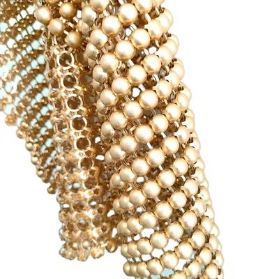 rèm quần áo vải bóng kim loại trang trí lưới màu sắc mềm bạc sang trọng nhôm linh hoạt kim loại lưới