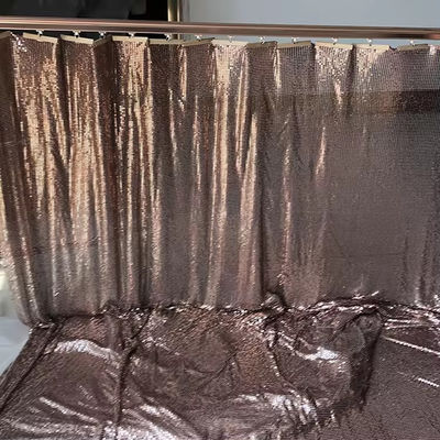Alloy nhôm bóng kim loại Sequin dây chuyền liên kết vải cho rèm vải kim loại lưới