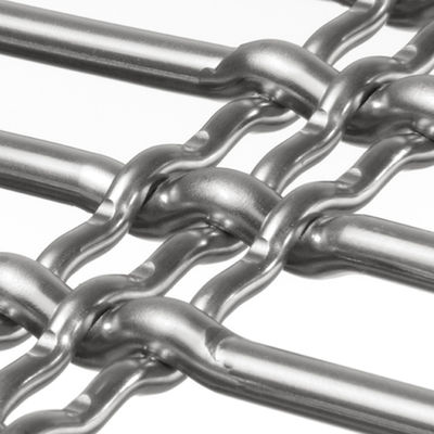 30m Cable Kiến trúc Stainless Stee Woven Wire Mesh cho mặt tiền ban công và ngăn ngăn mô phỏng dệt tre