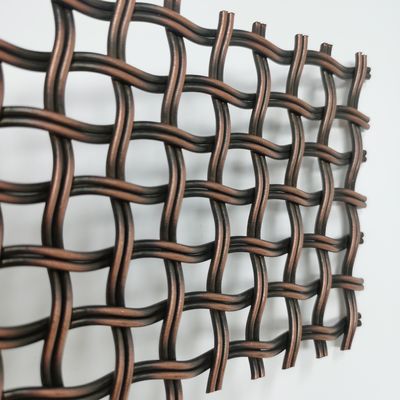 Kiến trúc Antique Brass Woven Wire Mesh In Reverse Dutch Weave 52% Khu vực mở Đối với trần nhà