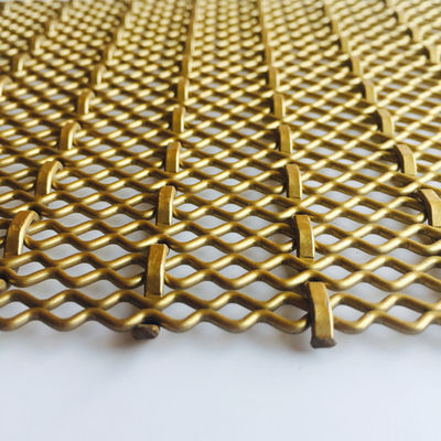 Customized Gold Wire Mesh cho trang trí ngăn ngăn và tủ bếp