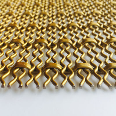 Customized Gold Wire Mesh cho trang trí ngăn ngăn và tủ bếp