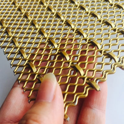 Customized Gold Wire Mesh cho trang trí ngăn ngăn và tủ bếp