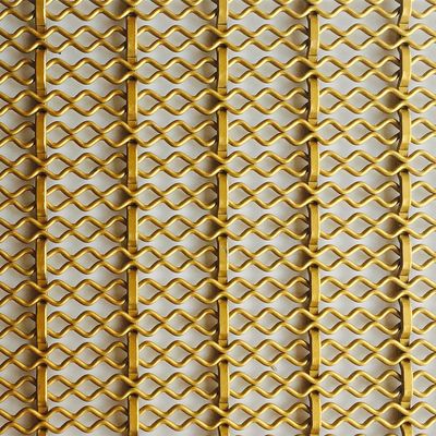 Customized Gold Wire Mesh cho trang trí ngăn ngăn và tủ bếp