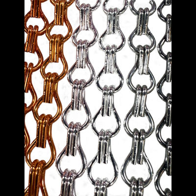 High Performance Aluminum Chain Link Curtain Có thể tùy chỉnh khoảng cách chuỗi 24mm
