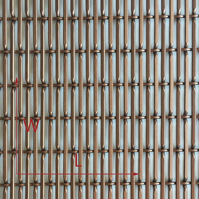 Tăng kinh tế môi trường Weft Pitch 17.5mm trang trí Woven Wire Mesh