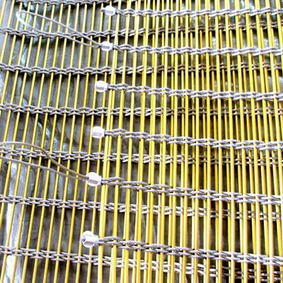 Chứng nhận chống cháy 8mm Stainless Steel Metal Mesh cho mặt tiền tòa nhà cao tầng Ventilation Cladding