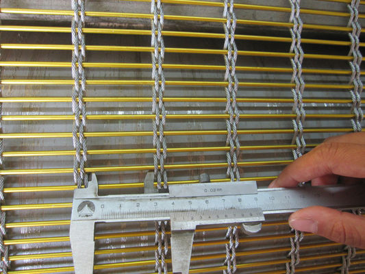 Chứng nhận chống cháy 8mm Stainless Steel Metal Mesh cho mặt tiền tòa nhà cao tầng Ventilation Cladding