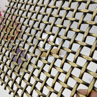 18mm Weft Pitch trang trí Woven Wire Mesh với tinh khiết dầu miễn phí và phẳng số 1
