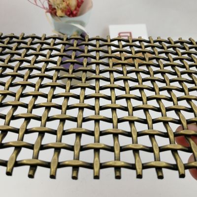 Lưới thép dệt trang trí bước 10mm với đường kính dẹt 1.5×3.5mm và trọng lượng 8.6 kg/m2