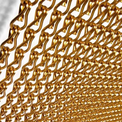 12x24mm Chain Size Aluminium Chain Link màn với 60% khu vực mở và đường kính dây 1,2mm để bảo vệ côn trùng