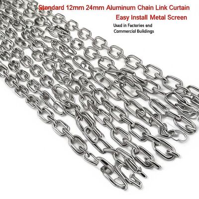 12x24mm Chain Size Aluminium Chain Link màn với 60% khu vực mở và đường kính dây 1,2mm để bảo vệ côn trùng