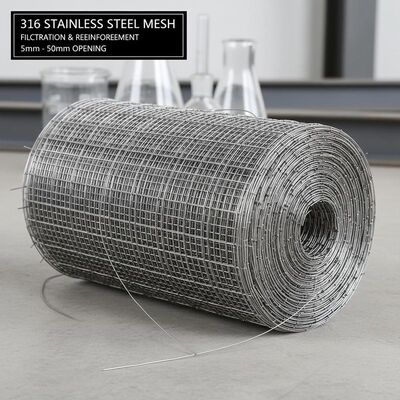 Ban lưới kiến trúc thép không gỉ lớp 316 với kích thước mở từ 5 mm đến 50 mm để lọc và củng cố hạng nặng